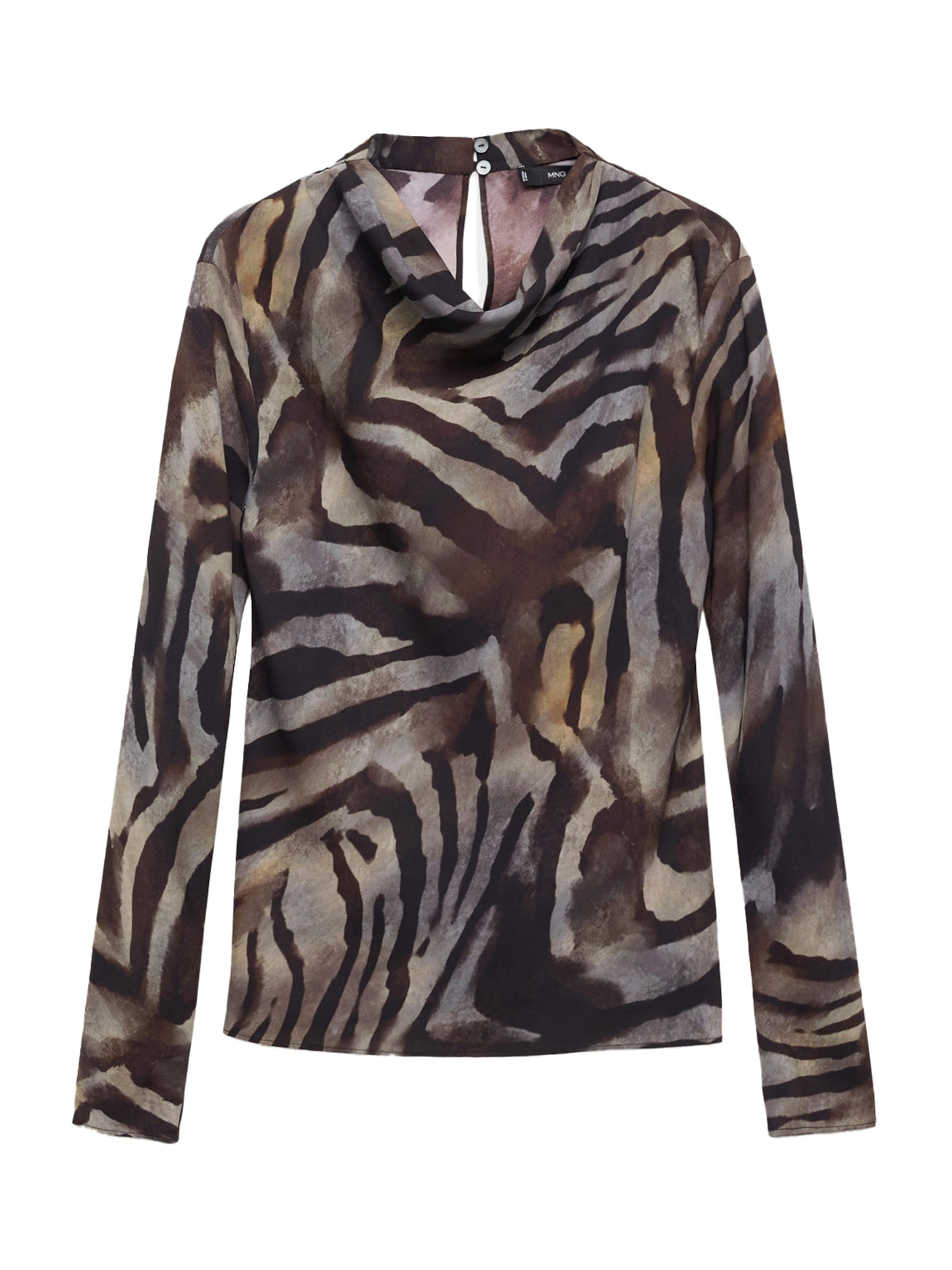 MANGO Blouse in Brown: front