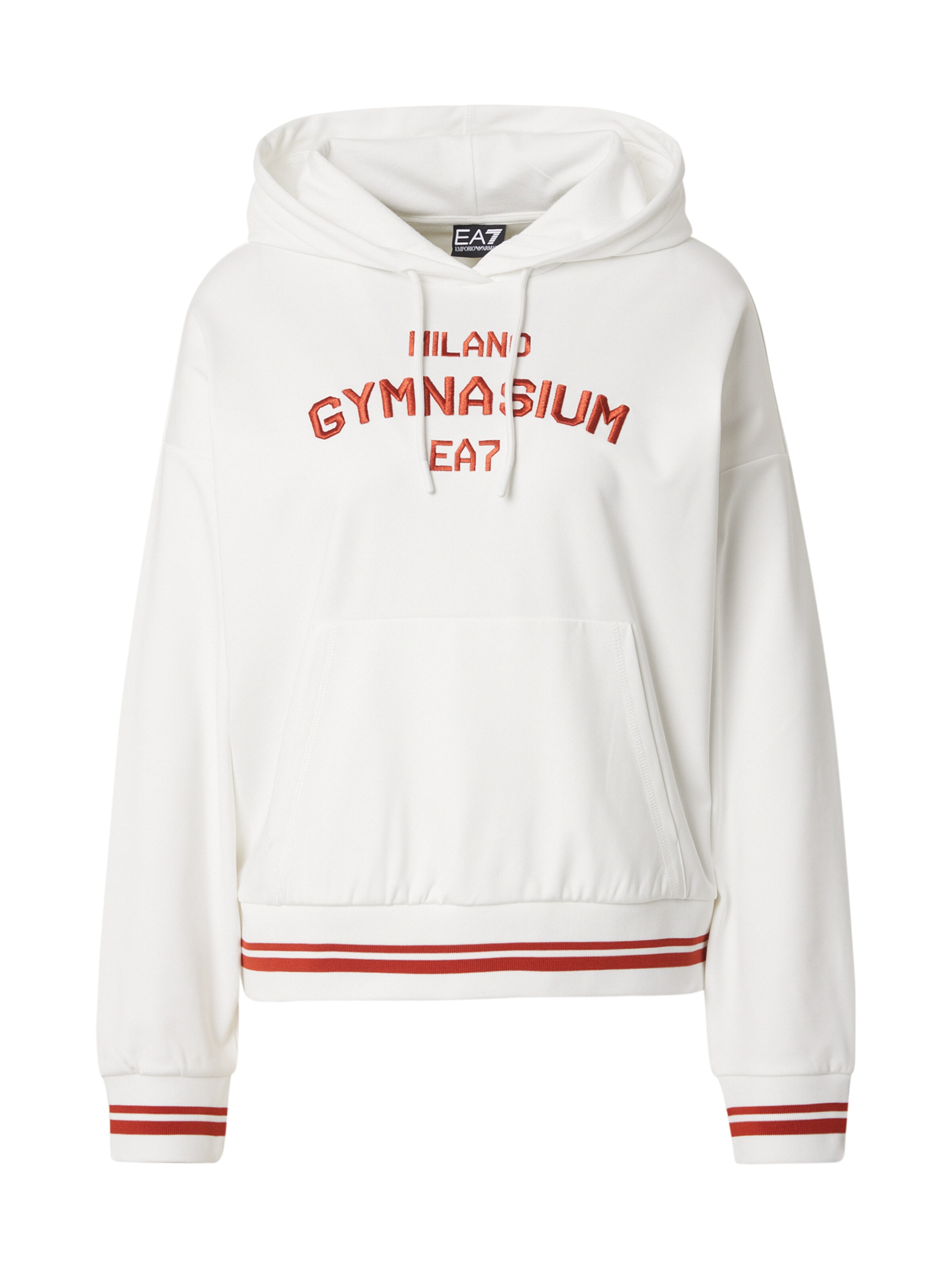 EA7 Emporio Armani Суичър 'CLUB' в бяло: отпред