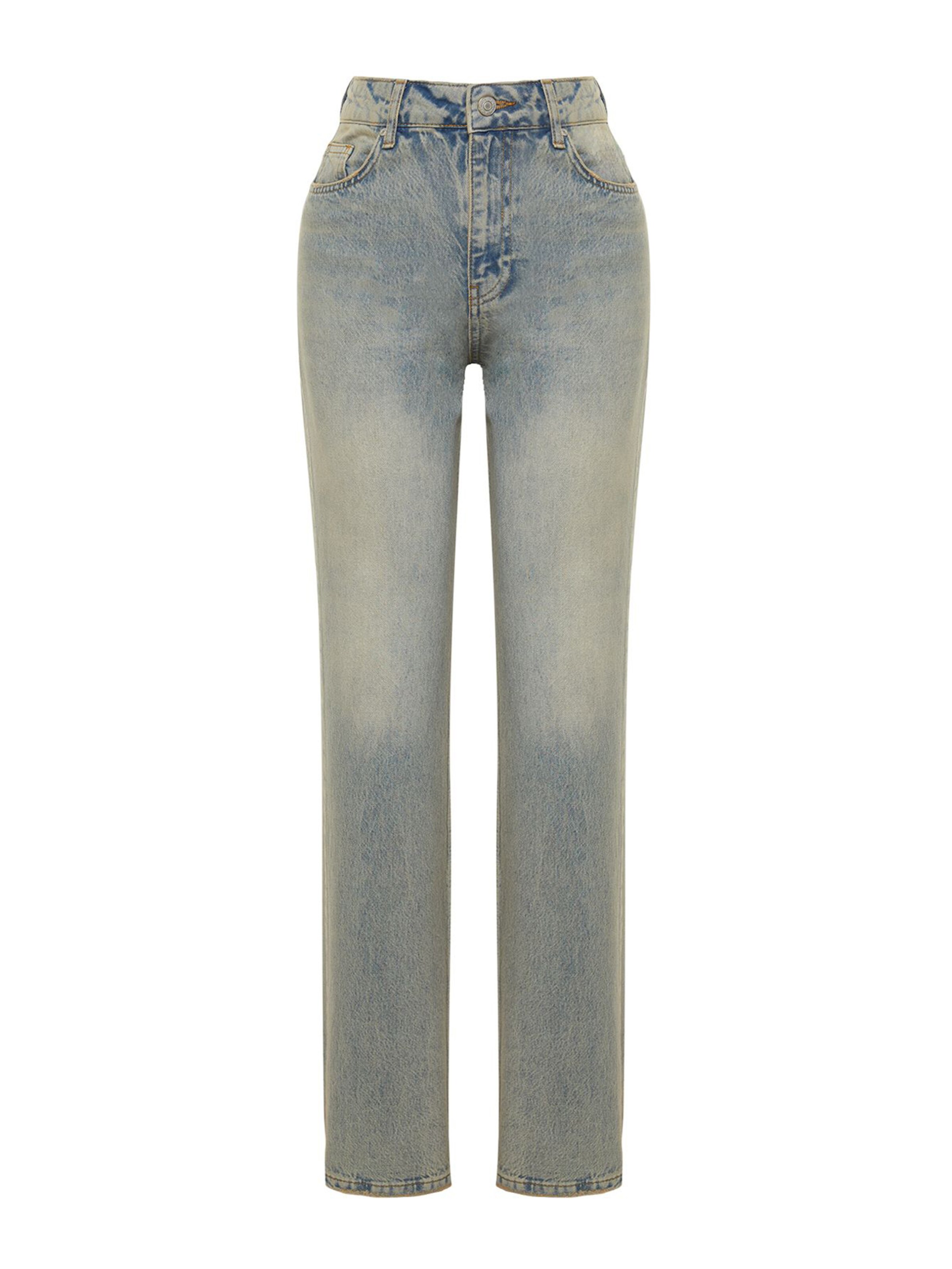 Trendyol Wide leg Jeans in Blue: front