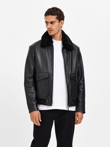 SELECTED HOMME Übergangsjacke 'HARRIS' in Schwarz: predná strana