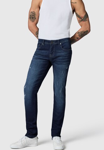 Peak Time Slimfit Jeans 'München' in Blauw: voorkant