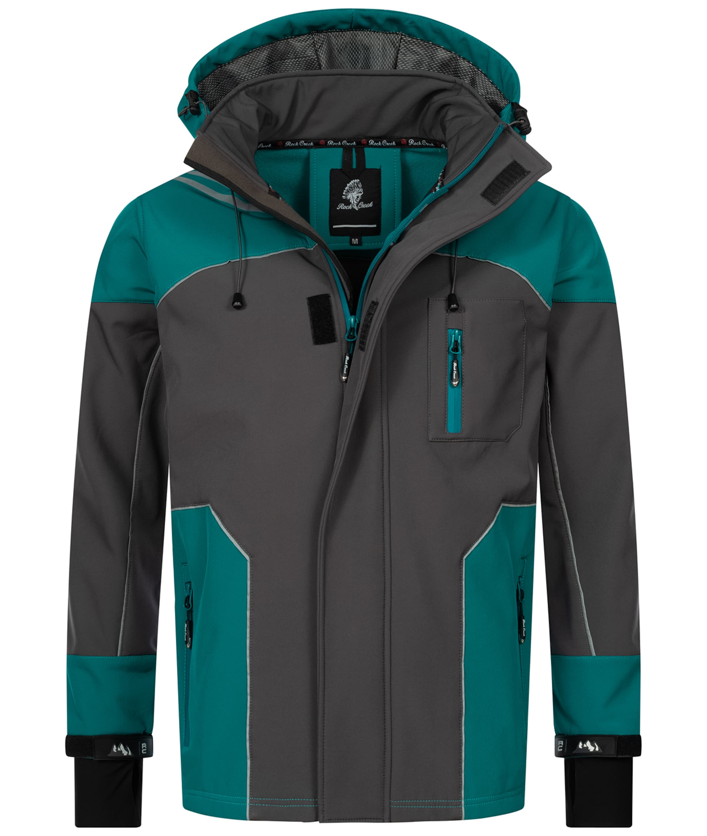 Rock Creek Outdoorjacke in Grau: Vorderseite