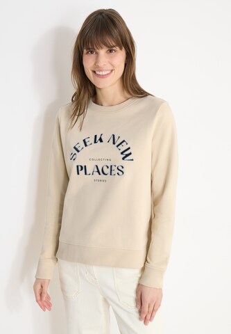 CECIL Sweatshirt in Beige: front