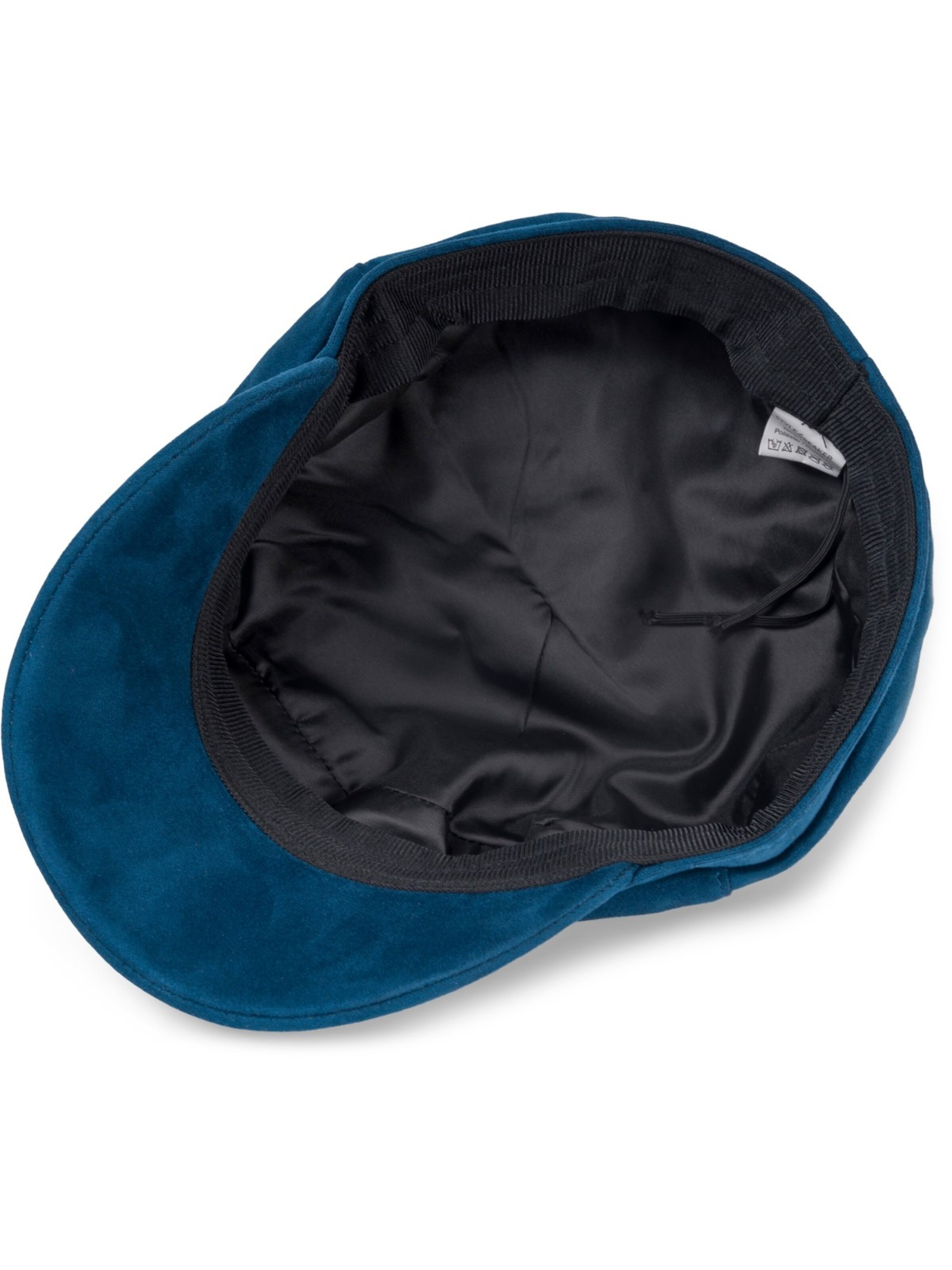 styleBREAKER Beanie 'Ballonmütze Einfarbig Veloursleder Optik' in Green