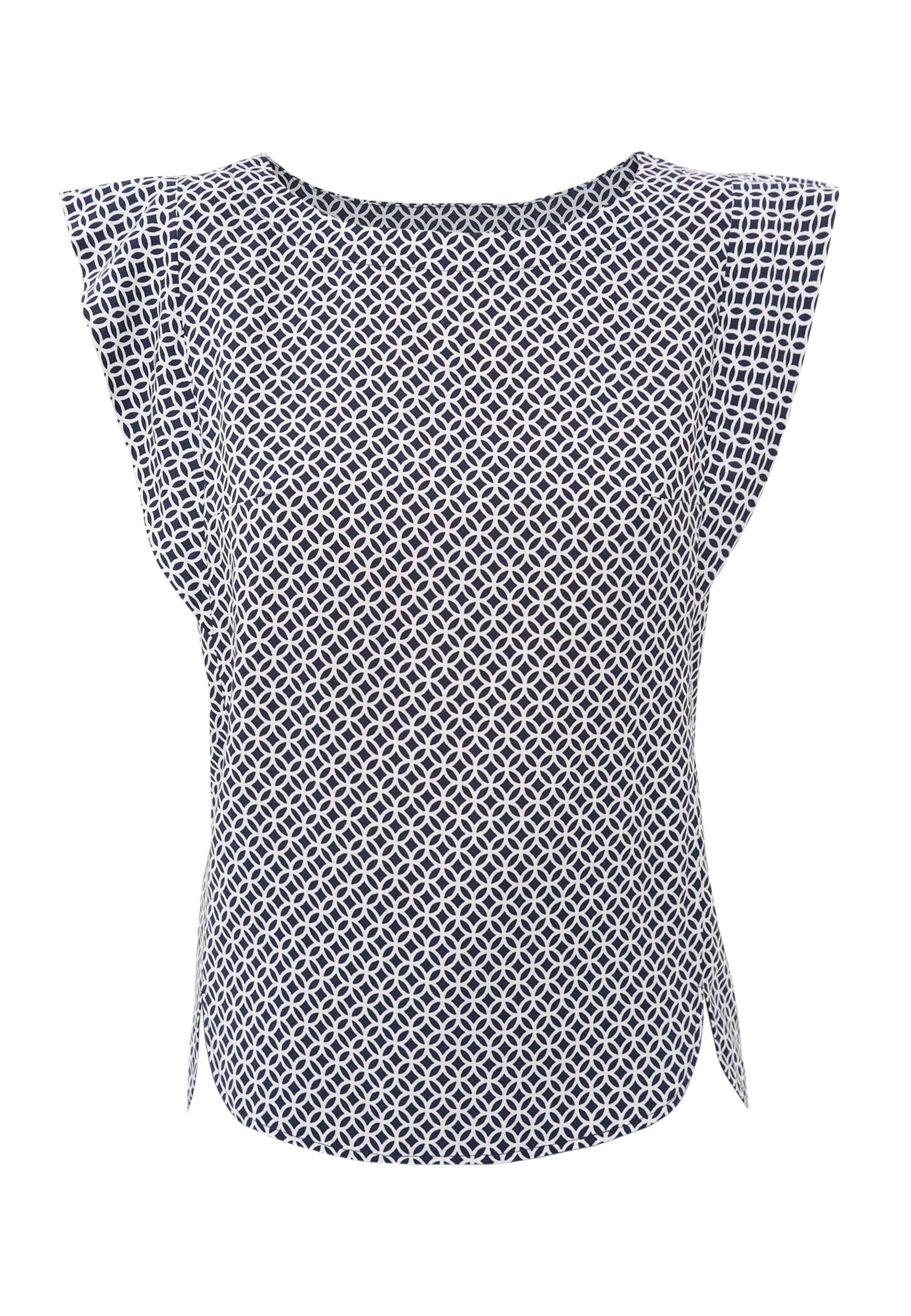 Finn Flare Sommerbluse 'Print' in Blau: Vorderseite