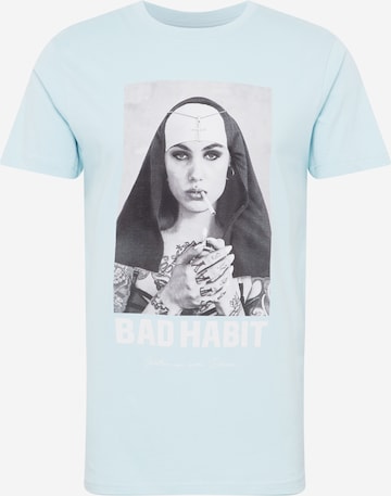 Mister Tee Shirt 'Bad Habit' in Blauw: voorkant