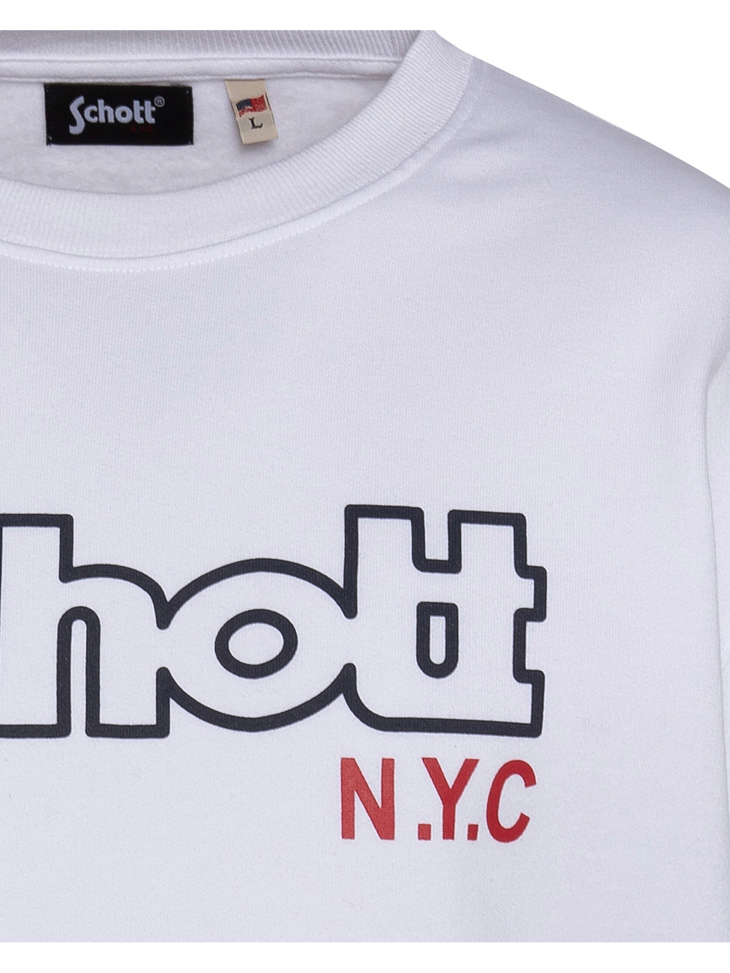 Sweat-shirt Schott NYC en blanc