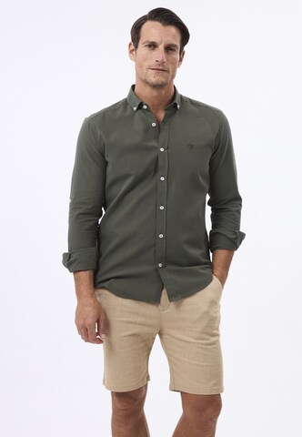 Felix Hardy Regular fit Button Up Shirt in Green: front