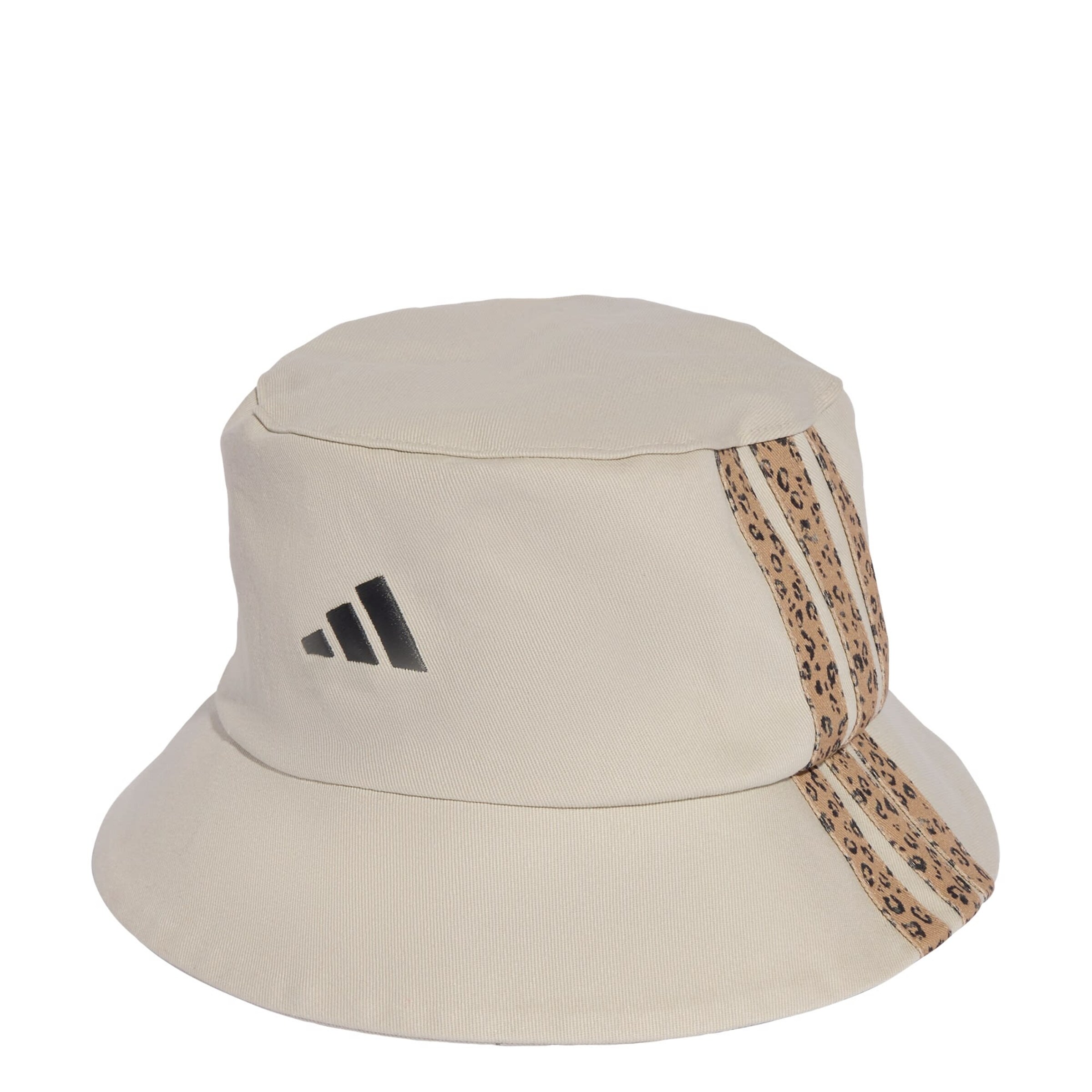 ADIDAS SPORTSWEAR Sporthut 'Sportswear 3-Stripes Leopard Graphic Bucket' in Beige: Vorderseite