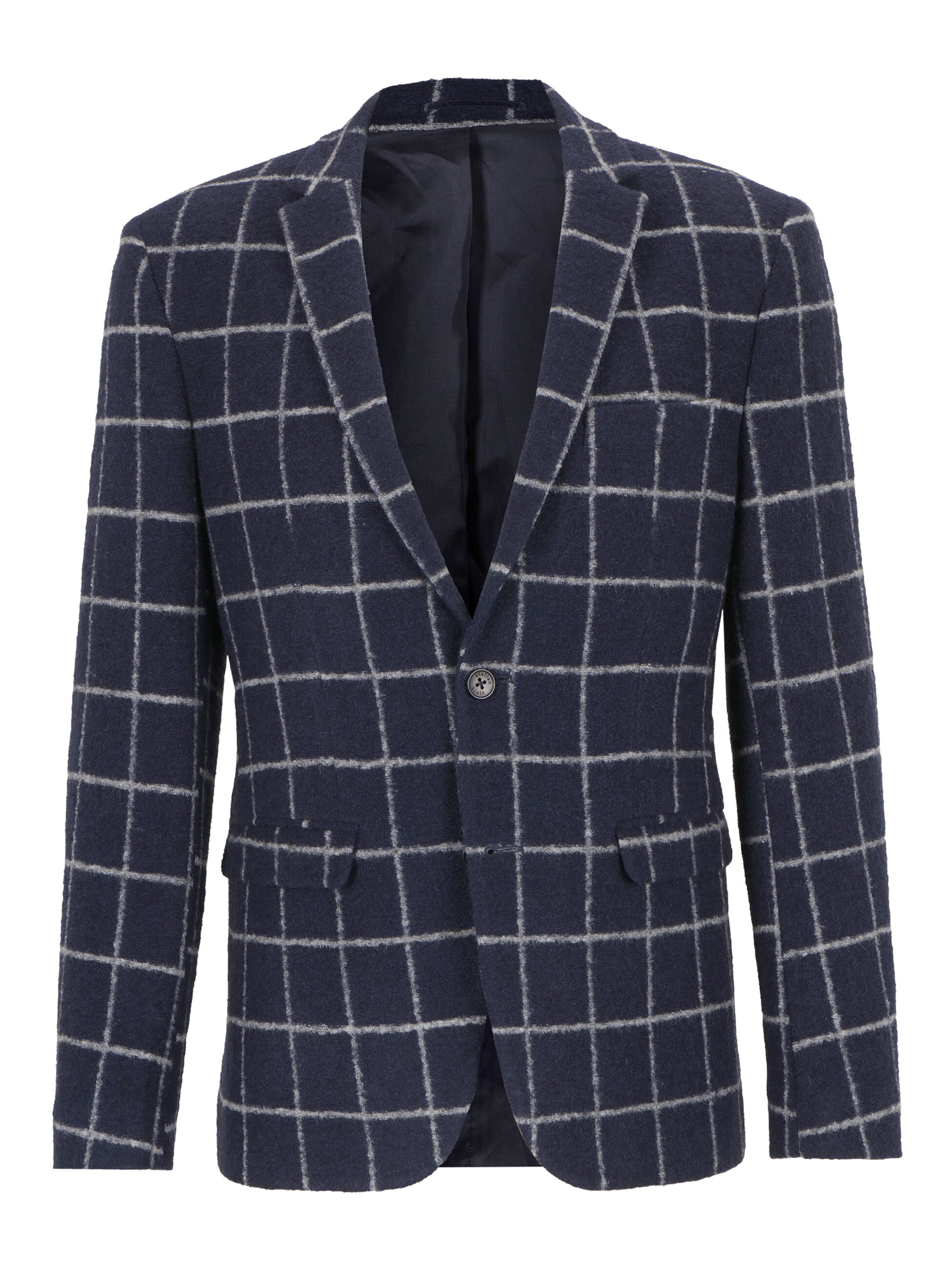 Coupe regular Veste de costume Steffen Klein en bleu : devant