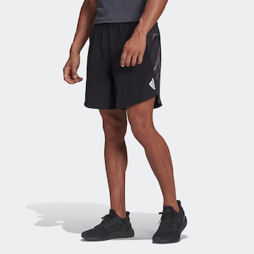 ADIDAS SPORTSWEAR Regular Workout Pants in Black: front