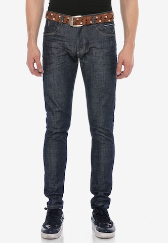 CIPO & BAXX Regular Jeans 'Everyday Raw' in Blauw: voorkant