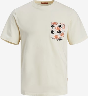 T-Shirt 'ARUBA CONVO' JACK & JONES en beige