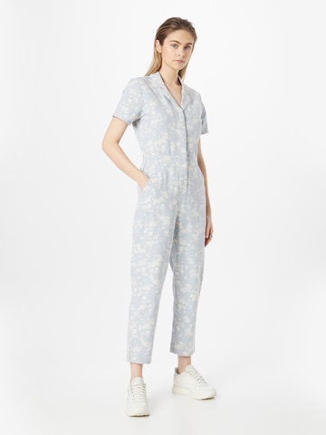 RVCA Jumpsuit 'NIGHTSHIFT' i blå: forside