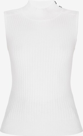 HALEE - Top de malha 'Fashion Look' em branco: frente