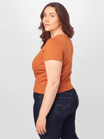 T-shirt 'Samara' ABOUT YOU Curvy en marron