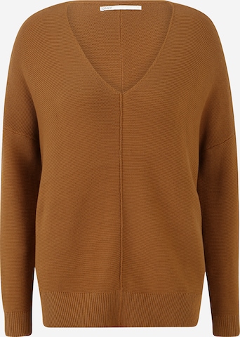ONLY Sweater 'CLARA' in Brown: front