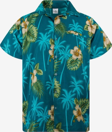 King Kameha Shirt 'Small Flower' in Grün: Vorderseite