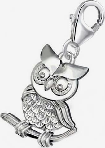 Goldene Hufeisen Pendant 'Eule' in Silver: front