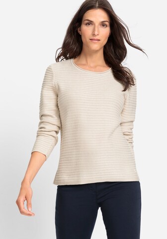 Pull-over Olsen en beige : devant
