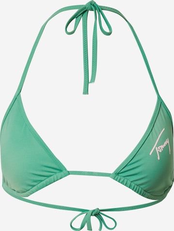 Tommy Jeans Trikotni nedrčki Bikini zgornji del | zelena barva: sprednja stran