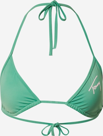 Tommy Jeans Bikinitop in Groen: voorkant