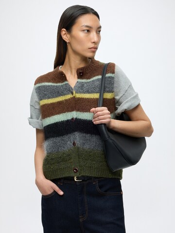 MOS MOSH Knitted Vest 'MMEsti' in Green: front