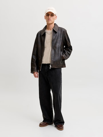 JACK & JONES Тениска 'JORFREDERIKSBERG' в сиво