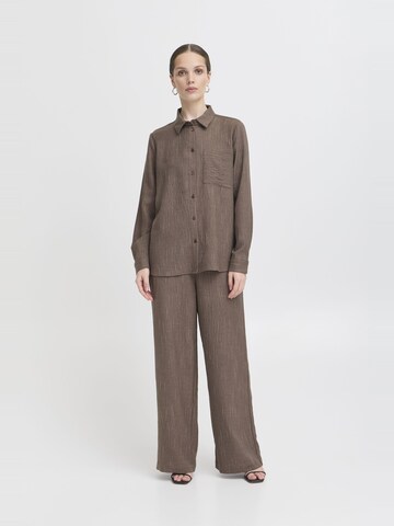 ICHI - Blusa ' REMI ' en marrón