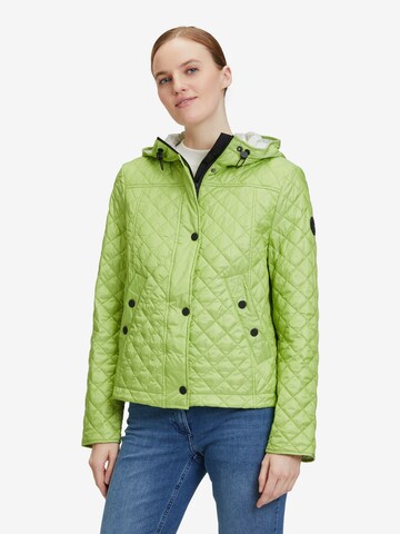 Amber & June Between-Season Jacket in Green: front