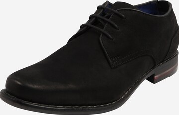 Pantofi cu șireturi 'Benigno' de la bugatti pe negru: față