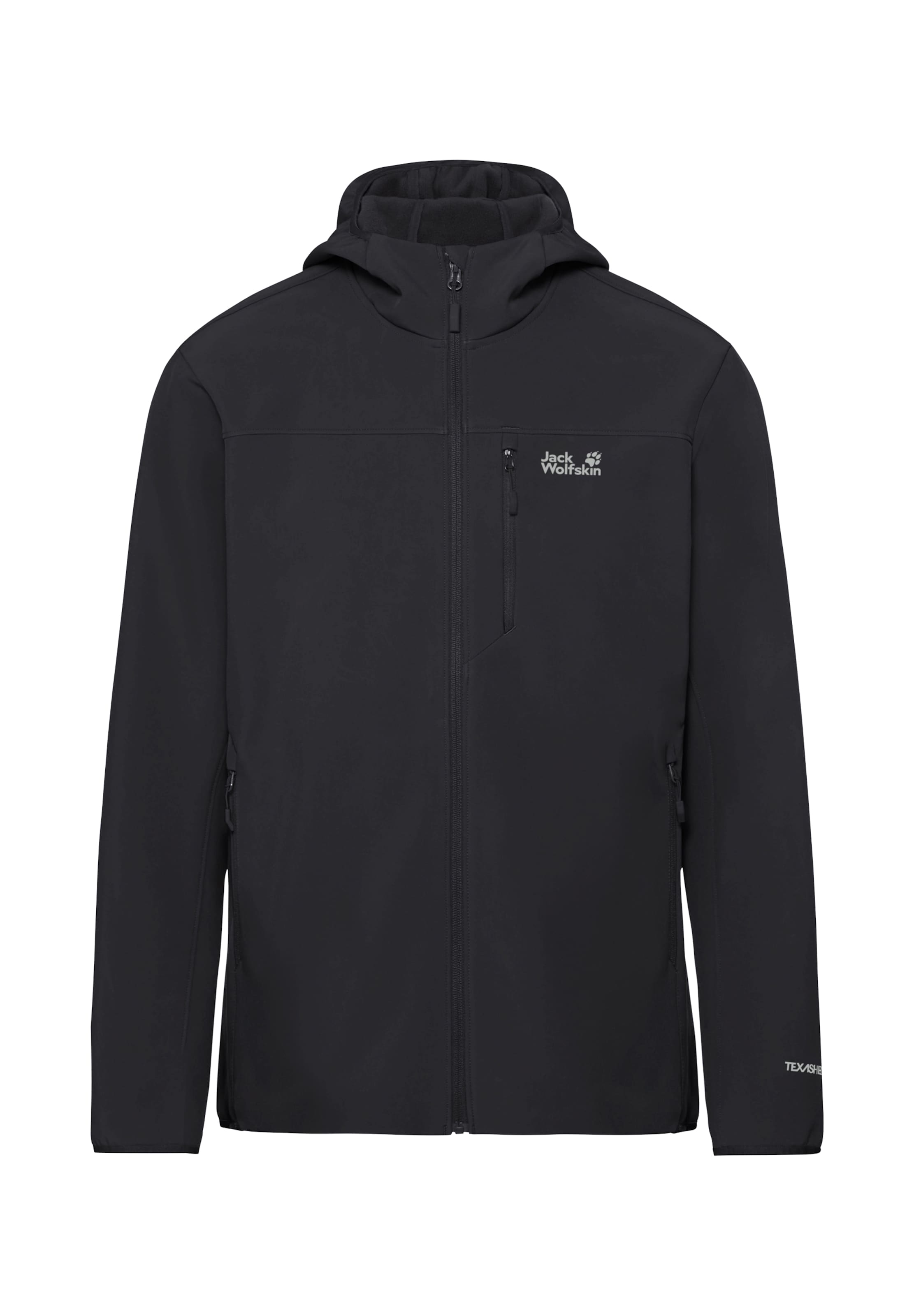JACK WOLFSKIN Флисовая куртка в Черный: спереди