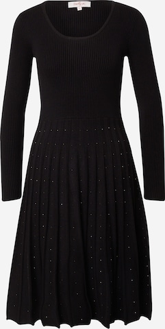 Derhy Stickad klänning 'GAELLE' i svart: framsida