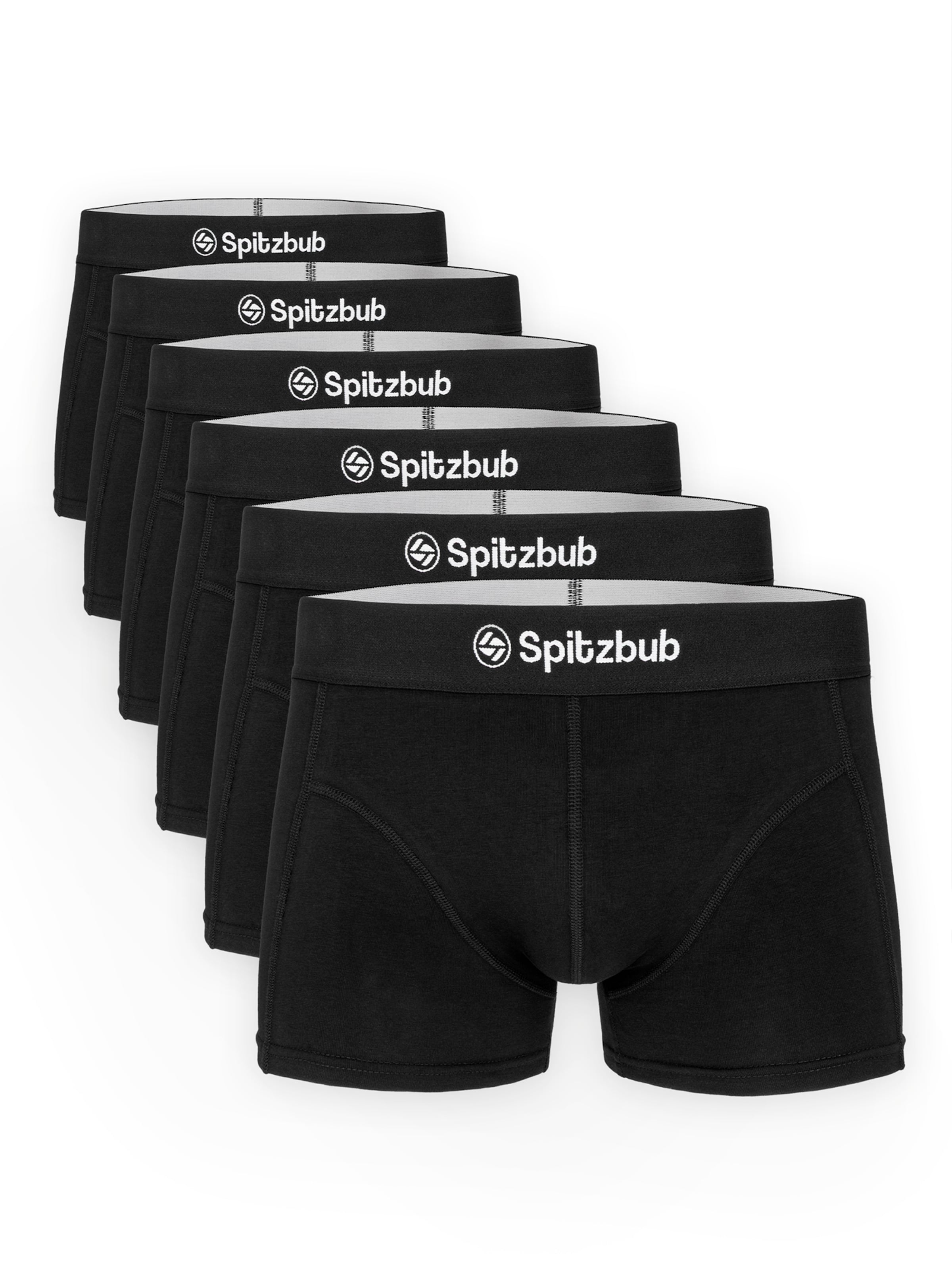 SPITZBUB Boxer shorts in Black: front