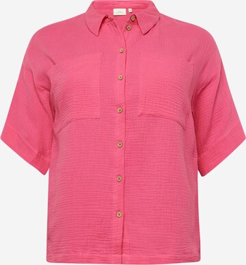 ONLY Carmakoma - Blusa 'Theis' em rosa: frente