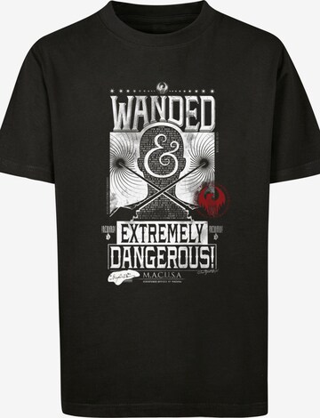 T-Shirt 'Fantastic Beasts Wanded and Extremely Dangerous' F4NT4STIC en noir : devant