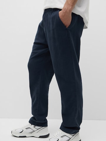 Pull&Bear Štandardný strih Chino nohavice - Modrá: predná strana
