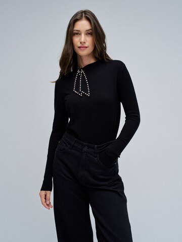 Pull-over Salsa Jeans en noir : devant