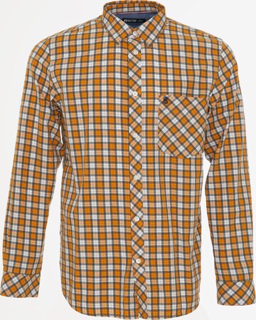 BIG STAR Regular fit Button Up Shirt 'Wermutiser' in Orange: front
