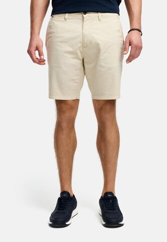 Regular Pantalon 'Hutchico' INDICODE JEANS en blanc : devant