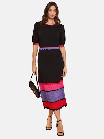 love & roses Stickad klänning i svart: framsida