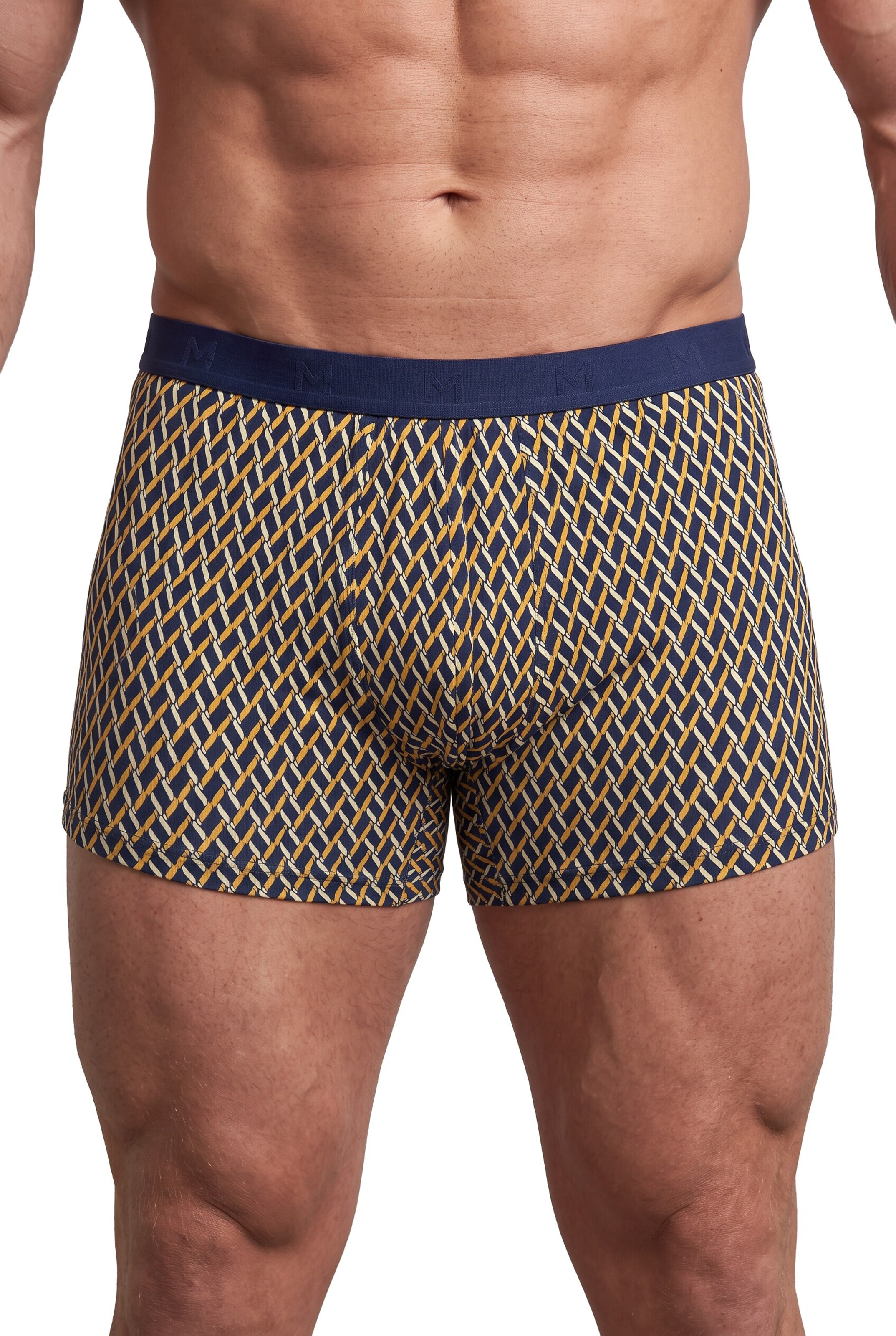 Men Plus Boxershorts in Blau: Vorderseite