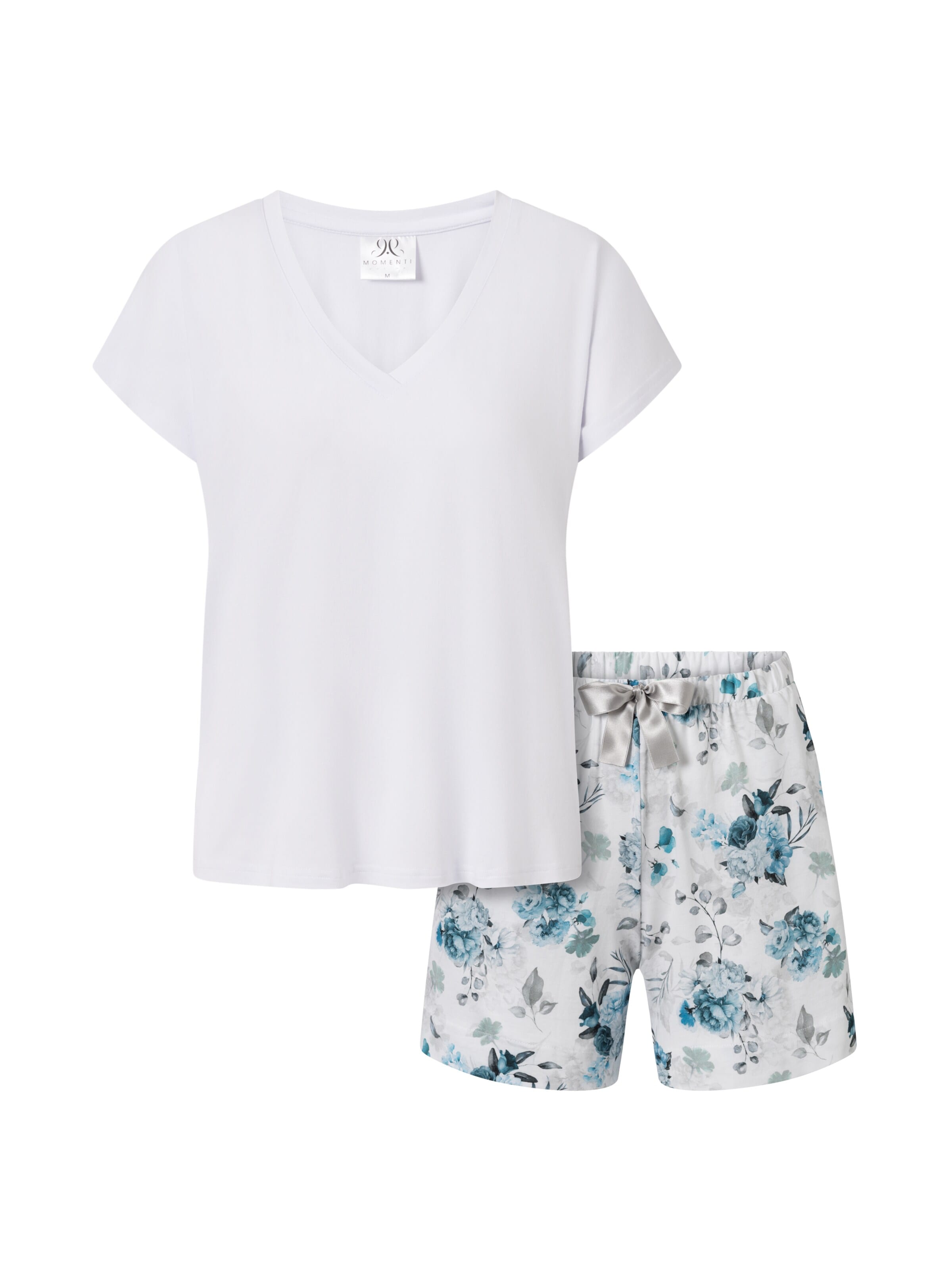 Momenti Per Me - Pijama 'Valerie' en blanco: frente