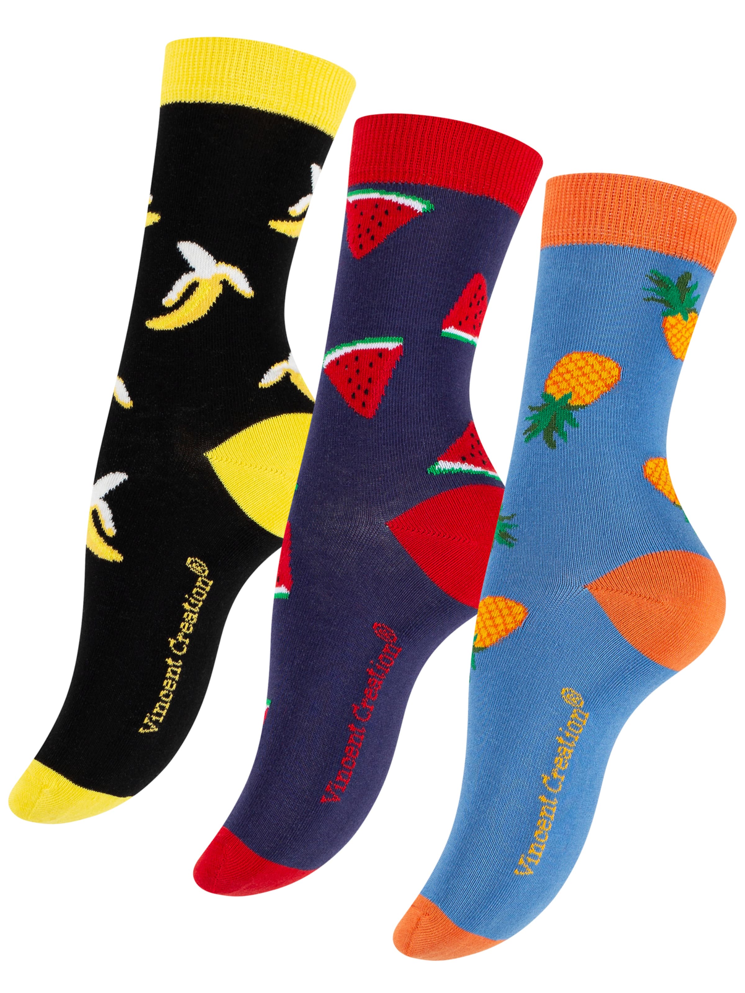 Vincent Creation - Meias 'Süsse Früchte' em azul: frente