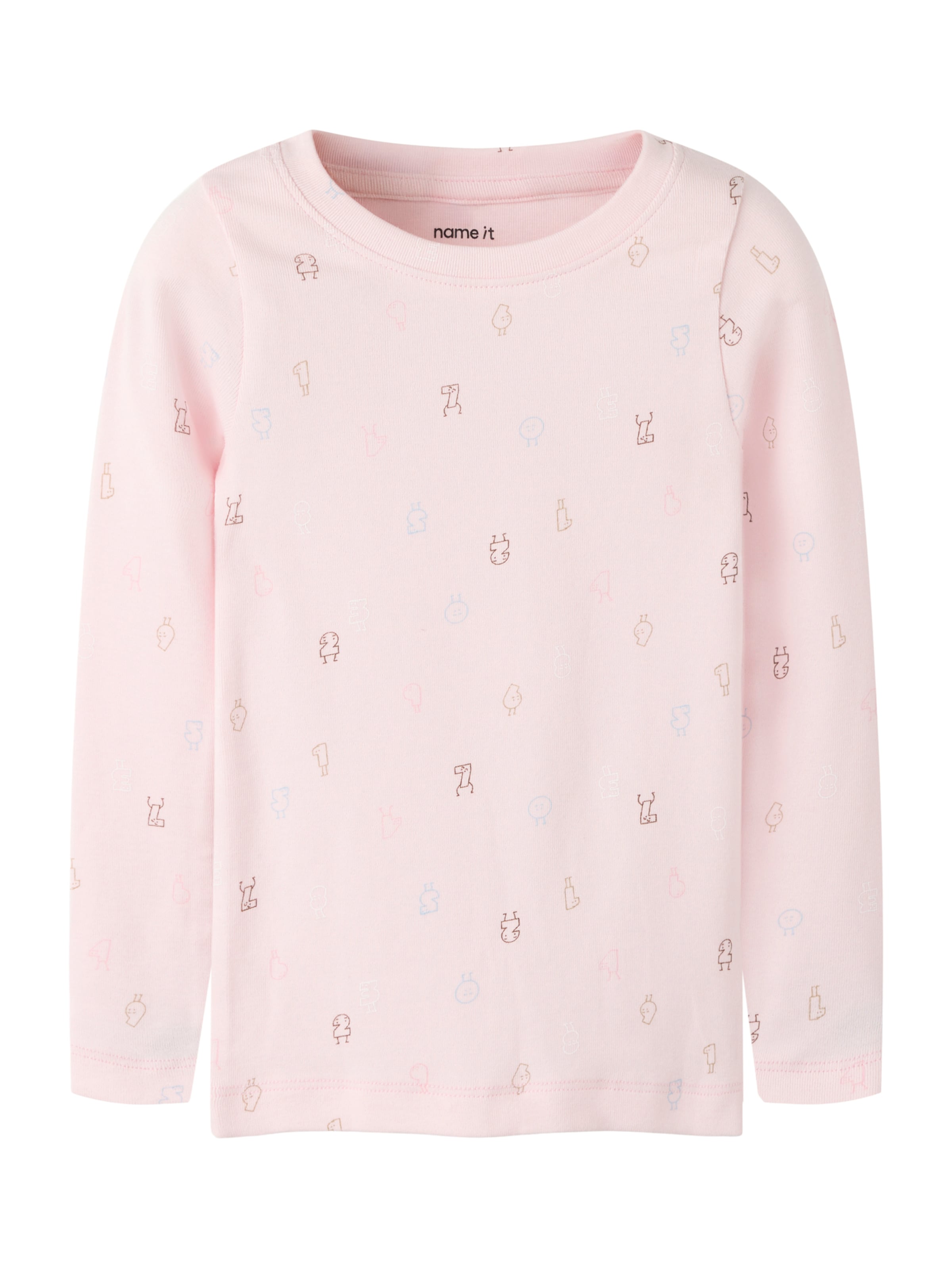 Tricou 'NMFOLYDIANA' de la NAME IT pe roz: față