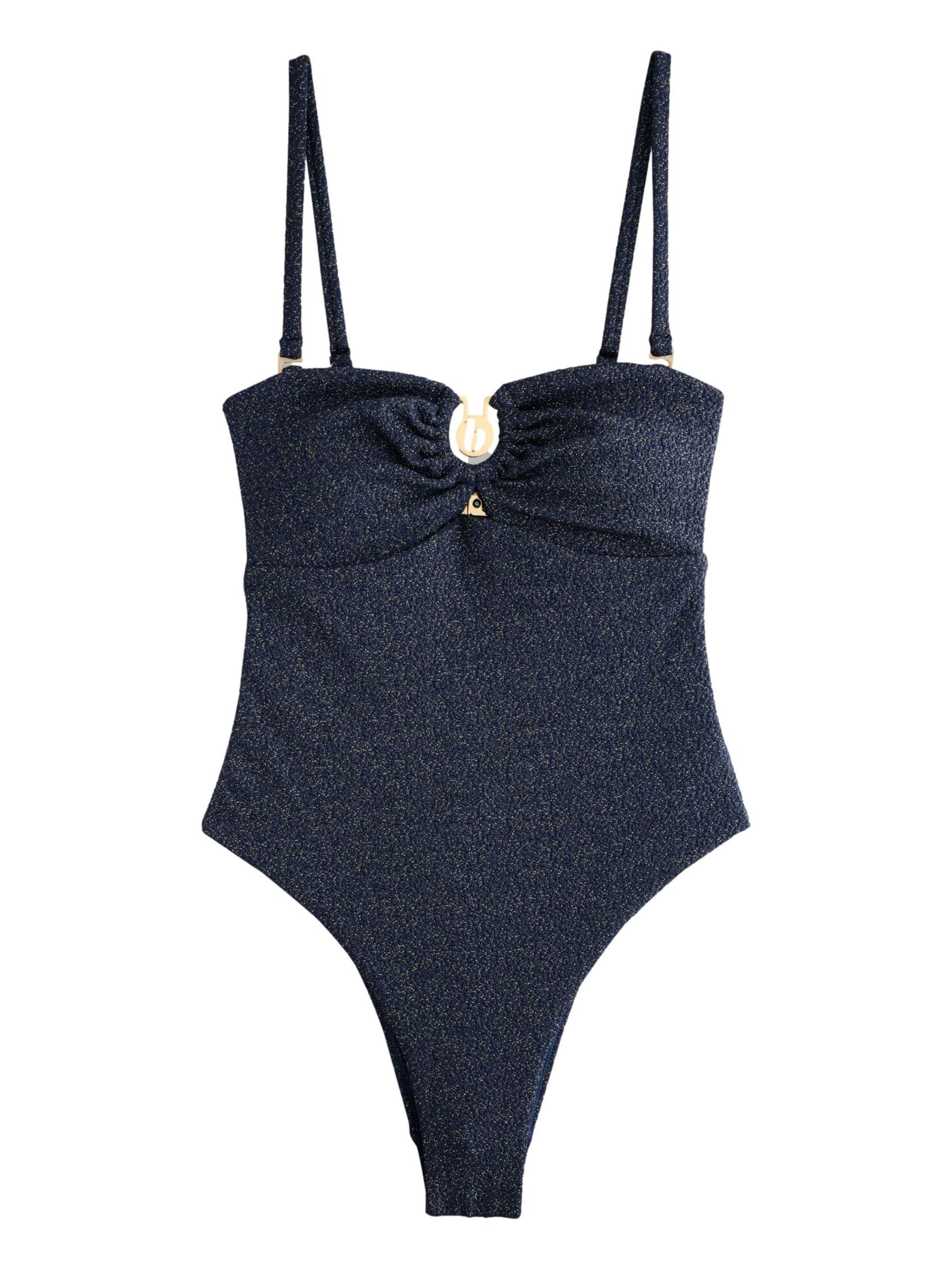 zils Next Bezvīļu Peldkostīms: no priekšpuses