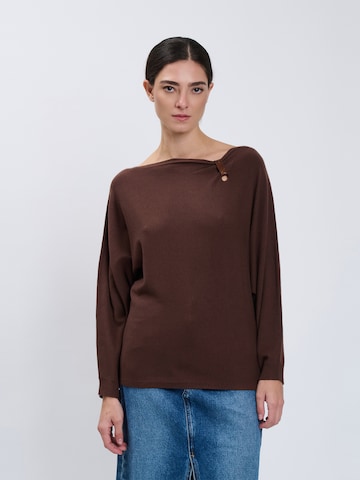 Influencer - Jersey en marrón: frente