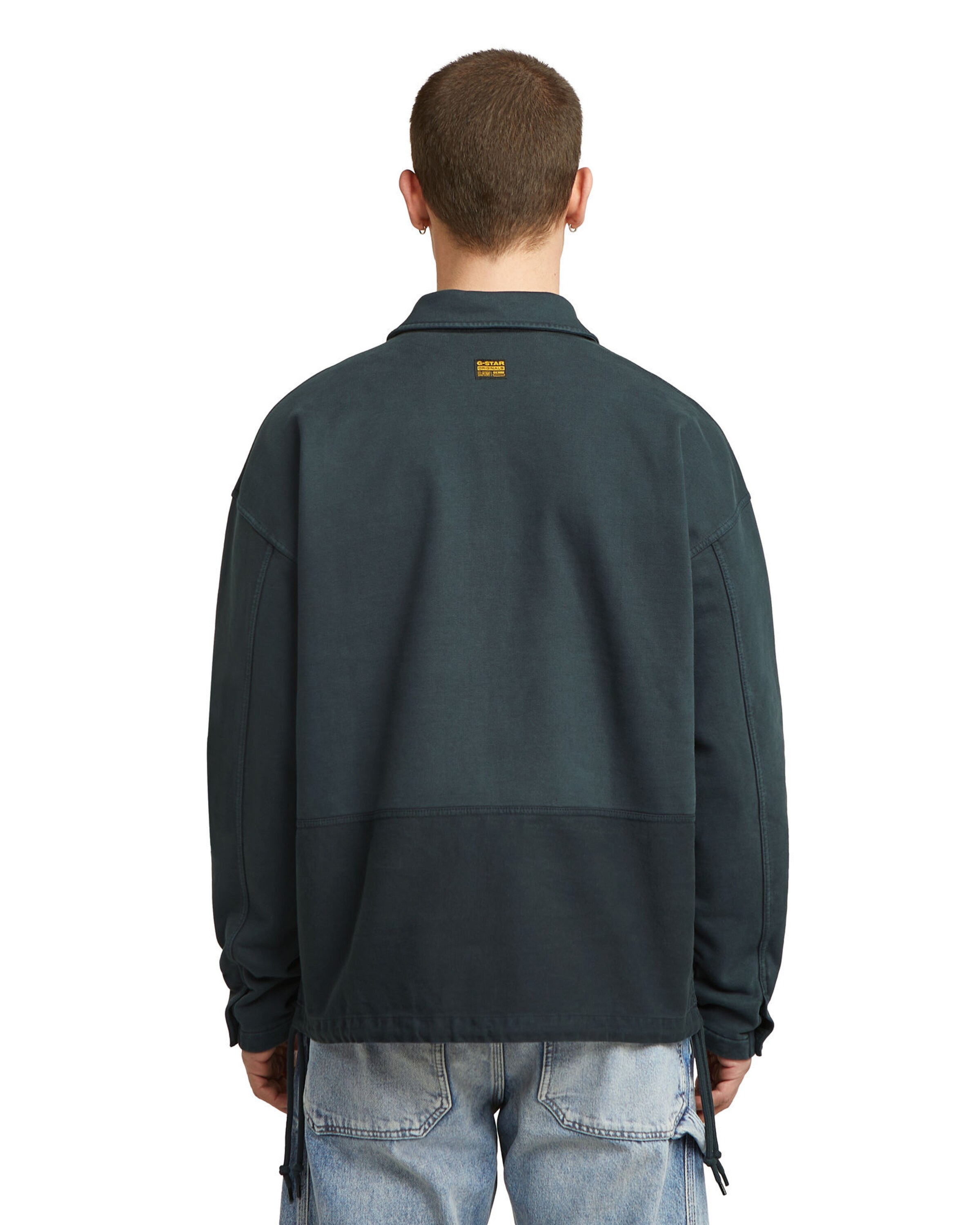 G-STAR Sweatshirt 'Washed Fabric Mix' in Blue