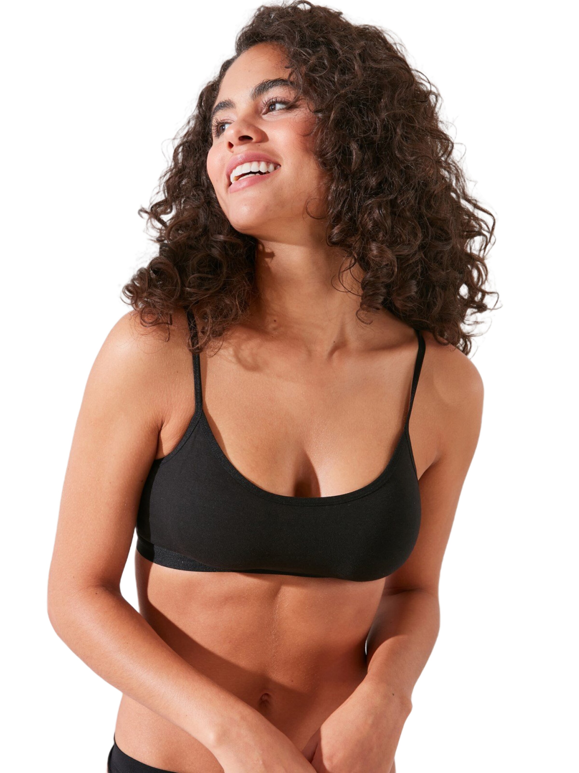C&City Bralette Bra in Black: front