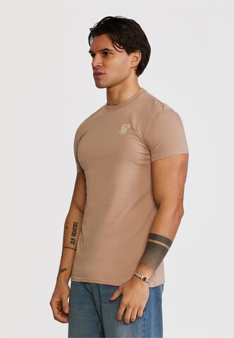 SikSilk - Camiseta 'Essentials' en marrón